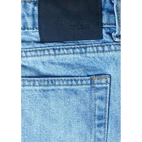 Vintage Y2K FOREVER 21 Men's Jeans 38 Waist Blue Distressed Denim Straight Leg - Picture 4 of 4